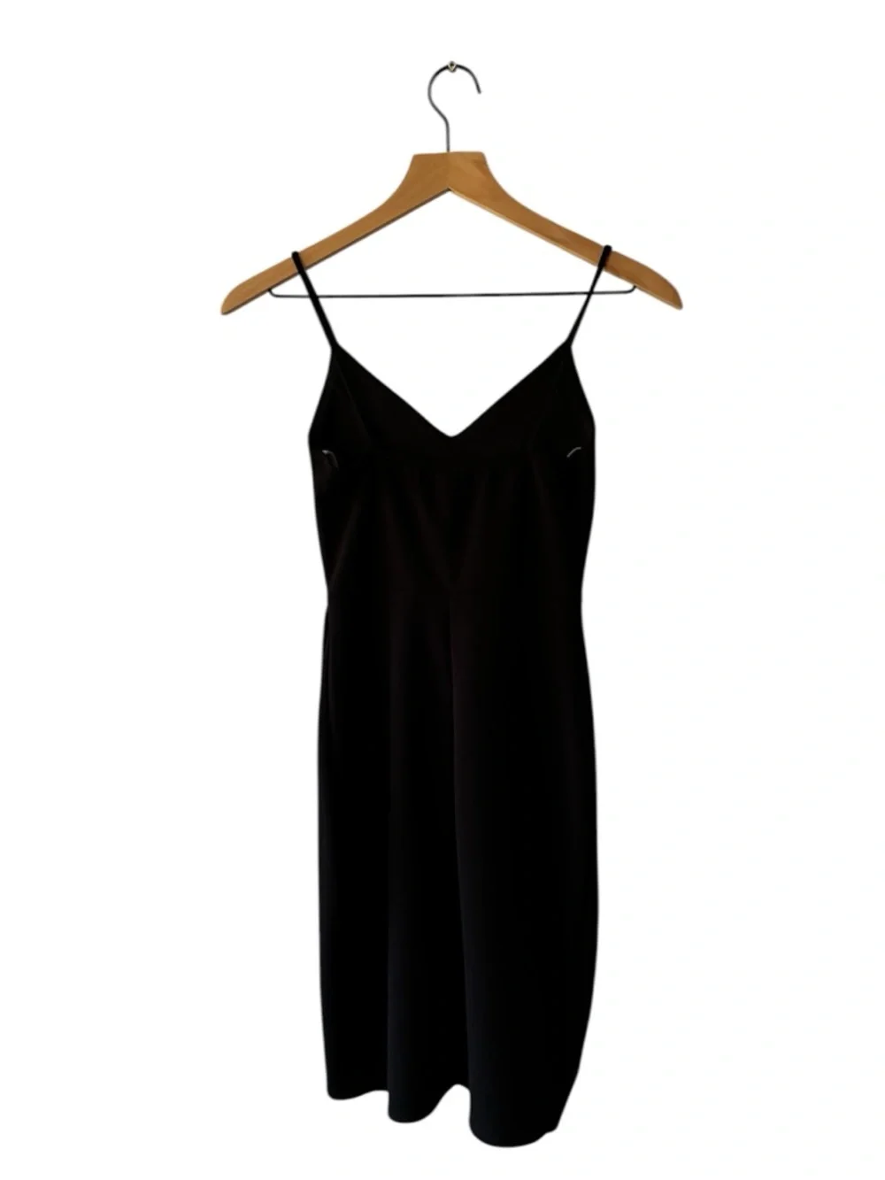 Lulu's Black Midi Spaghetti Strap Dress - Picture 2 of 5